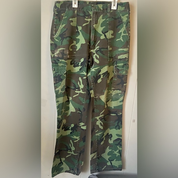 Five Brother Vintage 70’s Mens Camouflage Cargo Pants MADE IN USA 32x30 - Picture 2 of 15